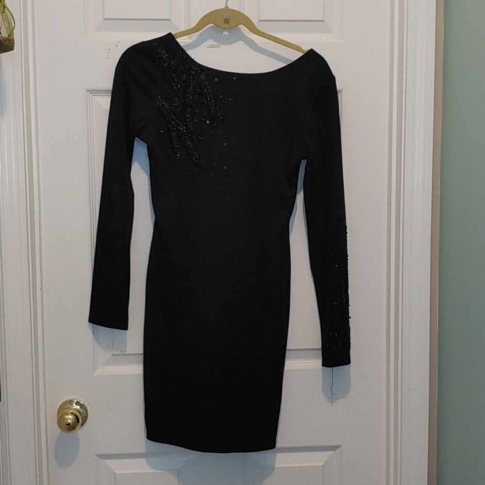 Twenty-four seven black embellished dress Sz M